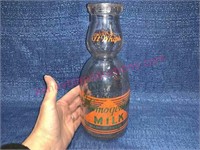 Old 1qt Miller Dairy milk bottle 9.5in tall
