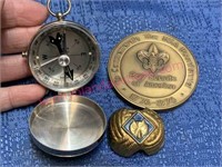 Compass -Boy Scouts medallion & scarf holder