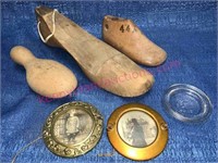 Old wooden cobbler’s shoe forms -2 old pics -