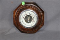 Octogon Wooden Barometer