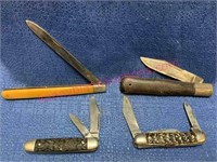 (4) old pocket knives (2 large, 2 normal size)