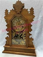 Antique Gilbert Eagle oak kitchen clock