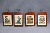 4 "Hummel" Wooden Prints