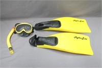 Sea Style Flippers & Swim Goggles