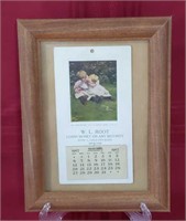 1907 Calendar in Frame