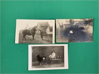 Three C1910 Agrarian Photo Post Cards