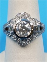 Platinum Diamond ring. This ring is mounted with 1
