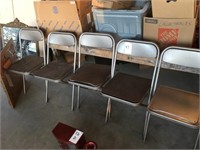 (5) Folding Shop Chairs