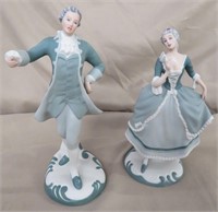 PAIR CZECHOSLOVAKIAN VICTORIAN COUPLE FIGURINES