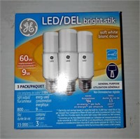 LED/DEL Bright Stick 3 pack Light Bulbs