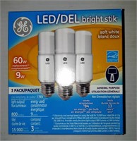 LED/DEL Bright Stick 3 pack Light Bulbs