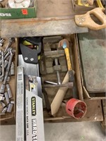 Hand saws, vice, hammer, other