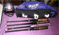 TPS Locker Sports Bag w/ 4 Alum. Bats & Helmet