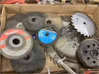 Blades and sanding wheels