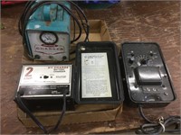 Three battery chargers