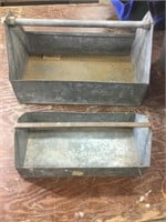 2 Metal open toolboxes