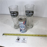 Beer Glasses and Can