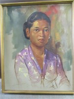 Framed painting of a Women.