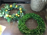 Two decorative wreaths