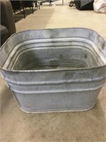 Square metal washtub