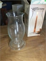 16 candle chimney and glass base 11.5” tall (cart