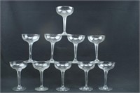 Set of 10 Champagne Glasses