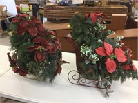 Two Christmas decorations (sleigh)