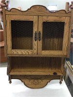 Hanging wooden cabinet (in great shape) 36” long