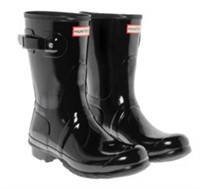 Hunter Women's Short Glossy Rain Boots WM 10