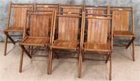 8 WOOD FOLDING EVENT CHAIRS