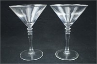 Set of 2 Martini Glasses
