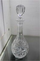 Stoppard cut crystal decanter 13" H