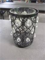 Glass and Metal Candle Holder