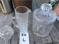 Crystal Candy Dish ~ Pitcher & Bowl