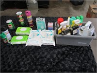 Assorted Wipes and Cleaning Supplies