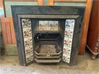 VICTORIAN FIRE PLACE INSERT WITH ORIGINAL TILES