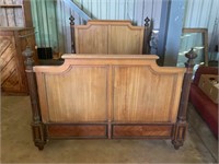 FRENCH WALNUT DOUBLE BEDSTEAD