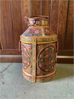 HAND PAINTED MILK CAN