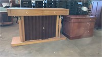 EMPIRE STYLE HALL TABLE AND STORAGE CABINET