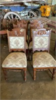 SET 6 EDWARDIAN TAPESTRY DINING CHAIRS