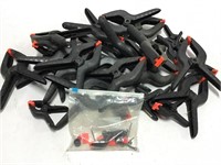 Large Lot of Woodworking Plastic Spring Clamps