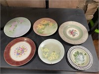 6 Decorative Plates With Hangers - 1950's