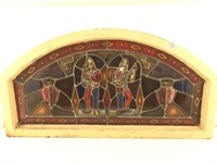 Pr. Vintage Stained Glass Over Transoms -