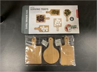 New Set Of 6 Mini Bamboo Trays