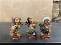 4 Native American Figures