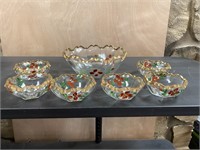 Stunning 7 Piece Hand-painted Bowl Set