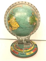 Original 1961 Metal Globe with Zodiac Signs and