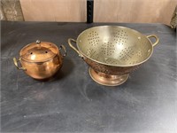 Copper Colander And Potpourri Pot