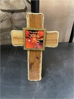 Rustic Wooden Cross "The Words Of Jesus"