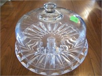 GLASS CAKE STAND AND COVER